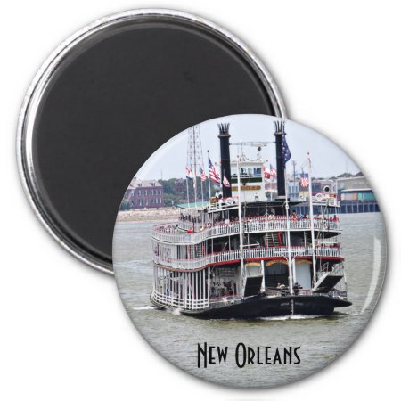 Steamboat On The Mississippi River Magnet
