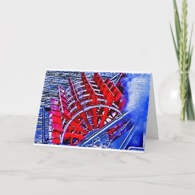 Steamboat Paddle Wheel Card (Front)