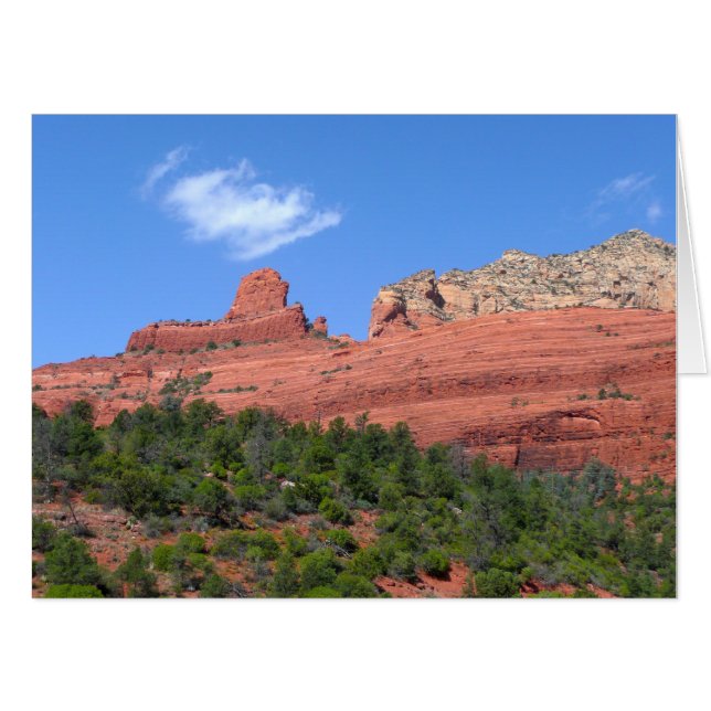 Steamboat Rock in Sedona Arizona Photography Card (Front Horizontal)