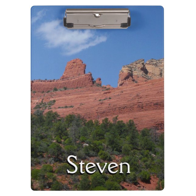 Steamboat Rock in Sedona Arizona Photography Clipboard (Front)