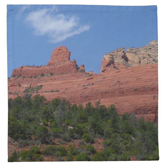 Steamboat Rock in Sedona Arizona Photography Cloth Napkin (Front)