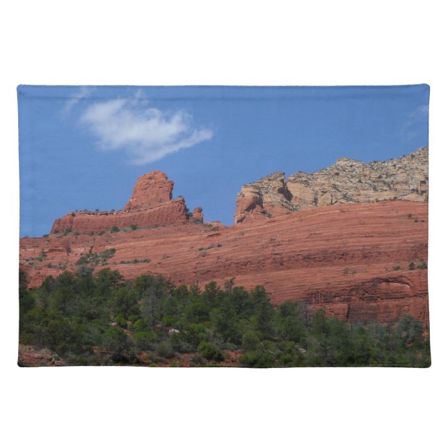 Steamboat Rock in Sedona Arizona Photography Cloth Placemat (Front)