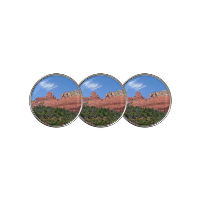 Steamboat Rock in Sedona Arizona Photography Golf Ball Marker (3 Up)