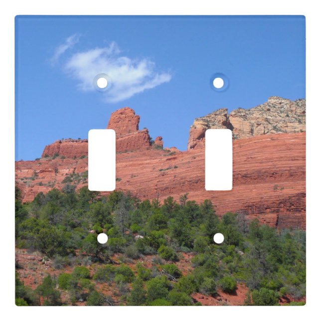 Steamboat Rock in Sedona Arizona Photography Light Switch Cover (Front)