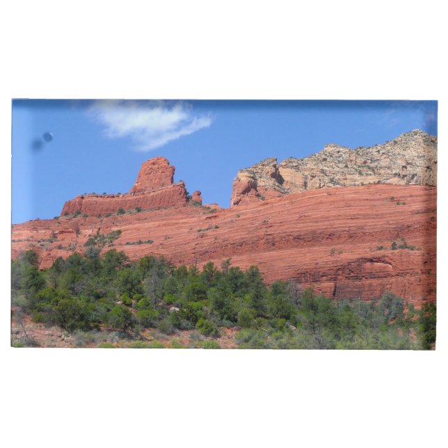 Steamboat Rock in Sedona Arizona Photography Place Card Holder (Front)