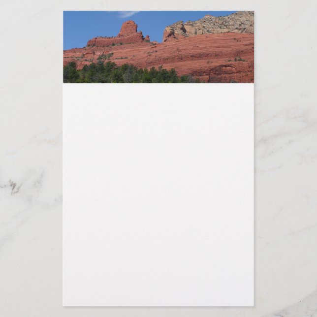 Steamboat Rock in Sedona Arizona Photography Stationery (Front)