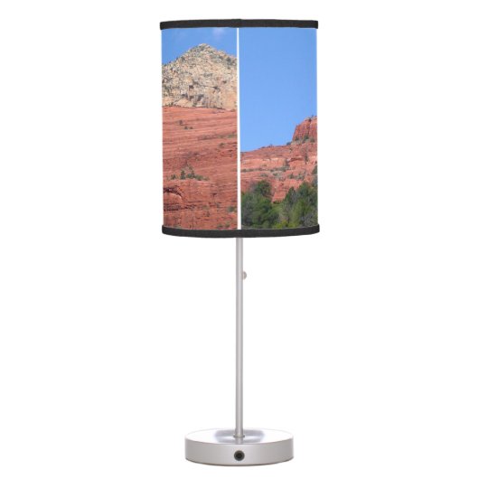 Steamboat Rock in Sedona Arizona Photography Table Lamp (Back)
