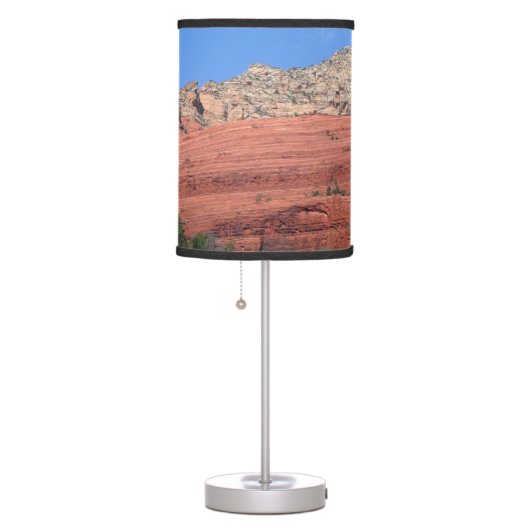 Steamboat Rock in Sedona Arizona Photography Table Lamp (Right)