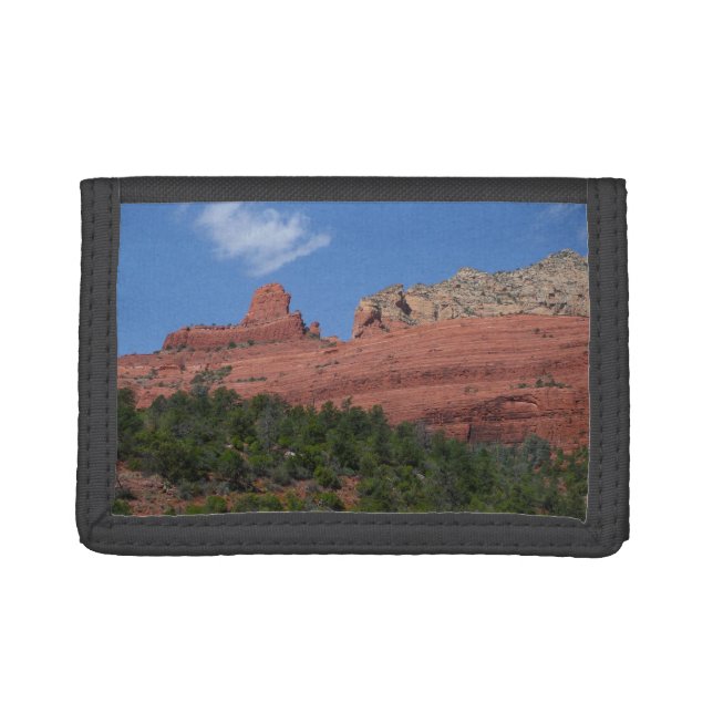 Steamboat Rock in Sedona Arizona Photography Tri-fold Wallet (Front)