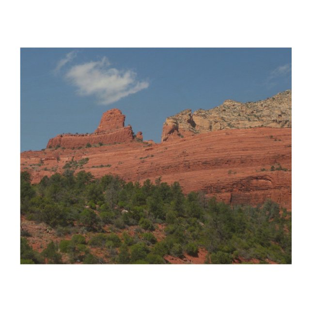Steamboat Rock in Sedona Arizona Photography Wood Wall Art (Front)