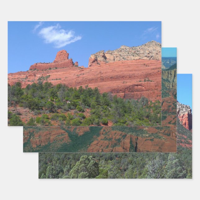 Steamboat Rock in Sedona Arizona Photography Wrapping Paper Sheets (Set)