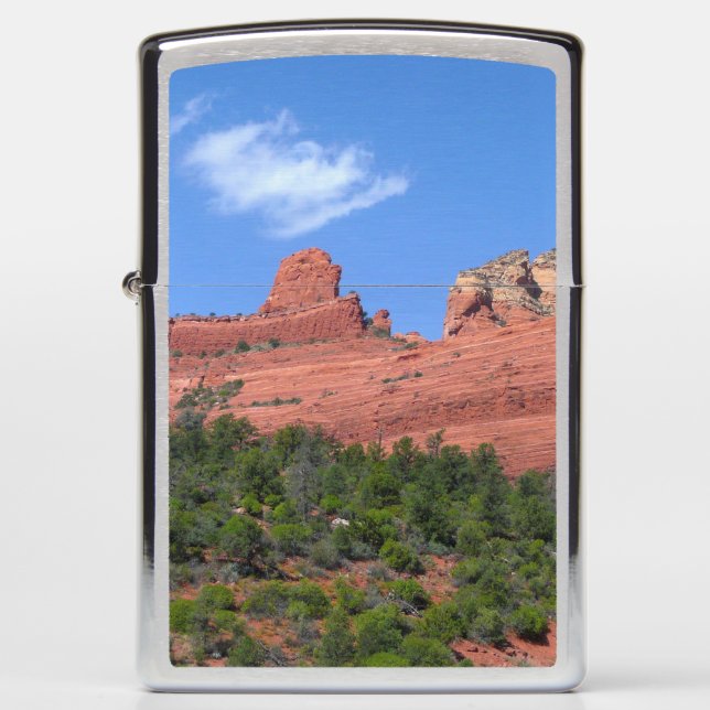 Steamboat Rock in Sedona Arizona Photography Zippo Lighter (Front)