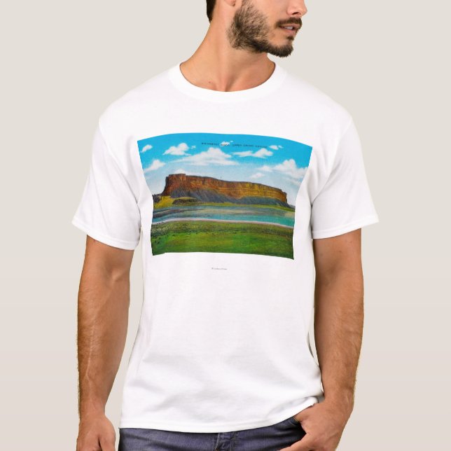 Steamboat Rock, Upper Grand Coulee Dam T-Shirt (Front)