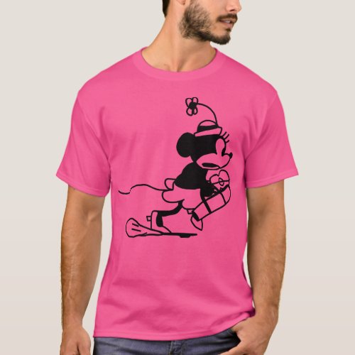 Steamboat Running toon Girl Mouse T_Shirt