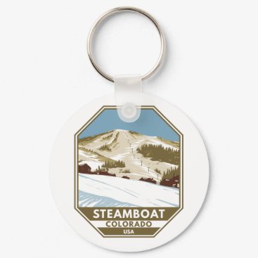 Steamboat Ski Area Winter Colorado Keychain