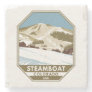 Steamboat Ski Area Winter Colorado Stone Coaster