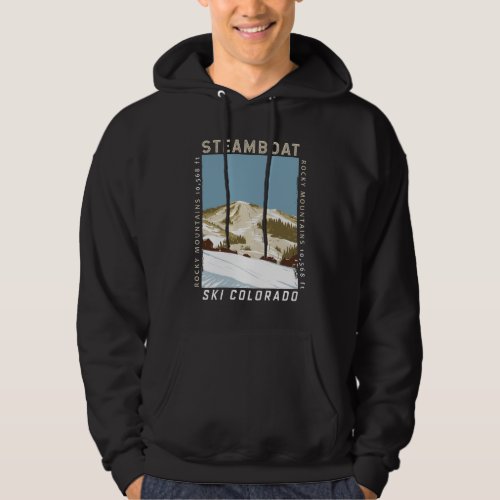 Steamboat Ski Area Winter Colorado Vintage Hoodie