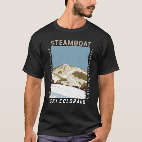 Steamboat Ski Area Winter Colorado Vintage T_Shirt