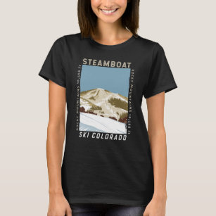 Steamboat Ski Area Winter Colorado Vintage T-Shirt