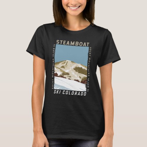 Steamboat Ski Area Winter Colorado Vintage T_Shirt