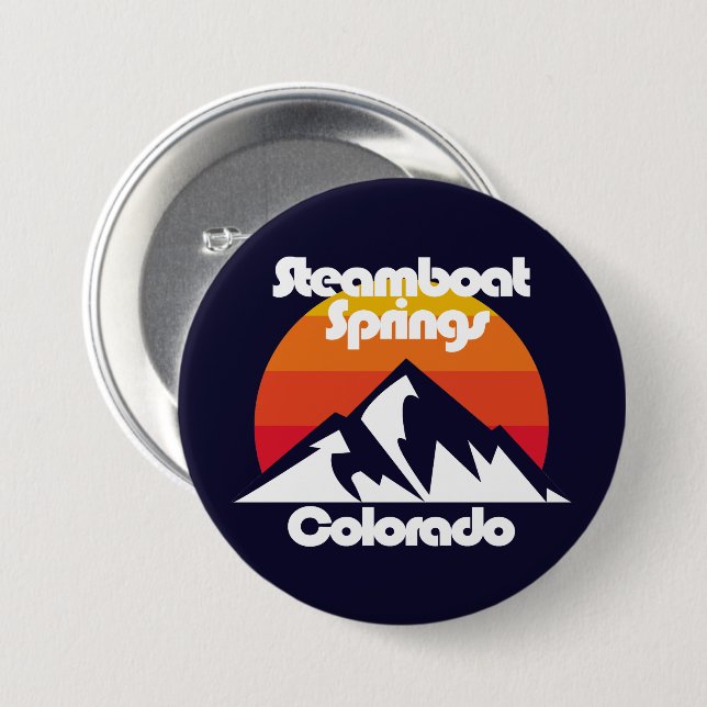 Steamboat Springs Colorado Button (Front & Back)