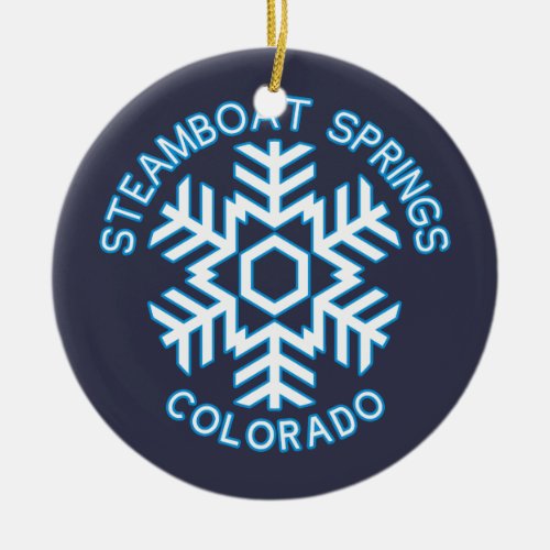Steamboat Springs Colorado Ceramic Ornament