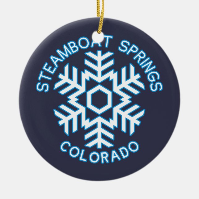 Steamboat Springs, Colorado Ceramic Ornament (Front)