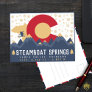 Steamboat Springs Colorado Flag Mountain Skiing Postcard