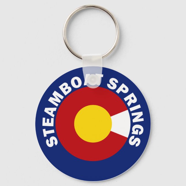 Steamboat Springs, Colorado Keychain (Front)