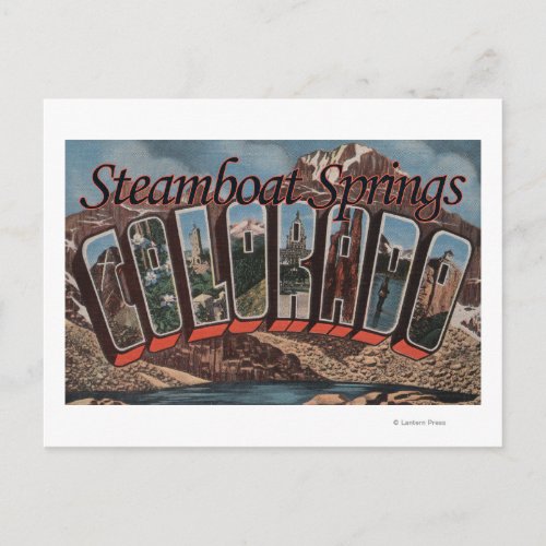 Steamboat Springs Colorado _ Large Letter Scene Postcard