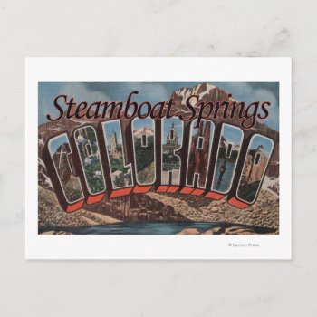 Steamboat Springs  Colorado - Large Letter Scene Postcard by LanternPress at Zazzle