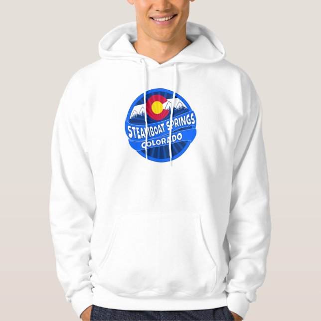 Steamboat Springs Colorado mountain burst hoodie (Front)