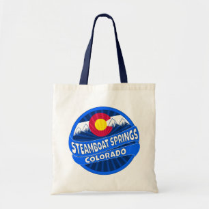 Steamboat Springs Colorado mountain burst tote bag
