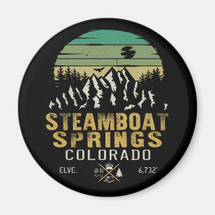 Steamboat Springs Colorado Mountain Camping Hiking Magnet