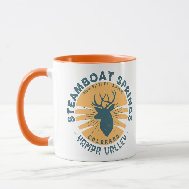 Steamboat Springs Colorado Mountain Camping Hiking Mug (Left)