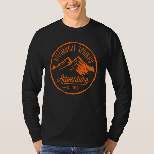 Steamboat Springs Colorado mountains rivers hot sp T-Shirt (Front)