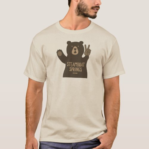 Steamboat Springs Colorado Peace Bear T_Shirt