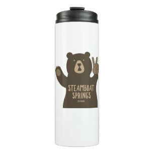 Steamboat Springs Colorado Peace Bear Thermal Tumbler