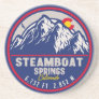 Steamboat Springs Colorado Retro Sunset Souvenirs Coaster