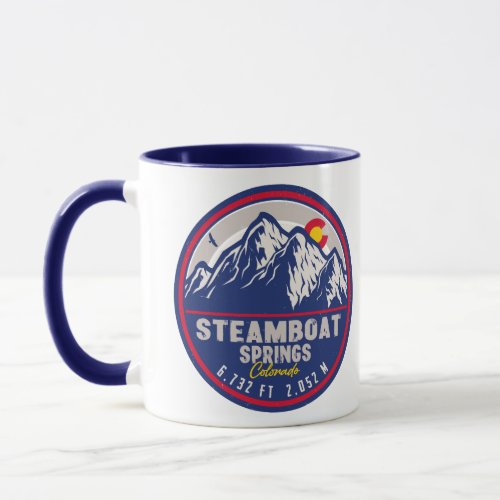 Steamboat Springs Colorado Retro Sunset Souvenirs Mug