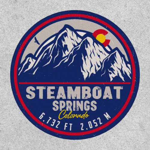 Steamboat Springs Colorado Retro Sunset Souvenirs Patch