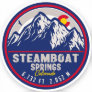 Steamboat Springs Colorado Retro Sunset Souvenirs Sticker