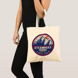 Steamboat Springs Colorado Retro Sunset Souvenirs Tote Bag