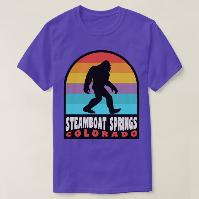 Steamboat Springs Colorado Retro Sunset T-Shirt (Design Front)
