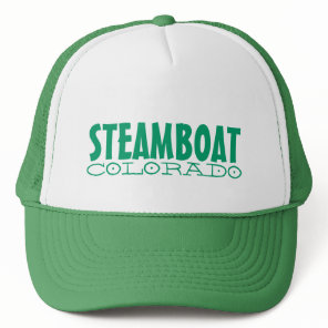 Steamboat Springs Colorado simple green hat