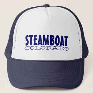 Steamboat Springs Colorado simple navy blue hat