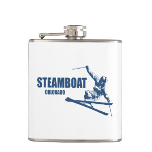 Steamboat Springs Colorado Skier Flask