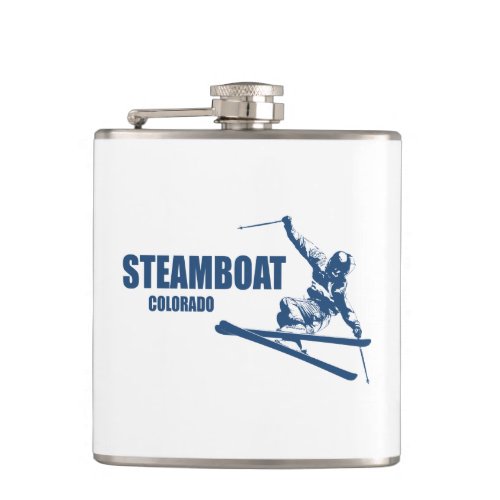 Steamboat Springs Colorado Skier Flask