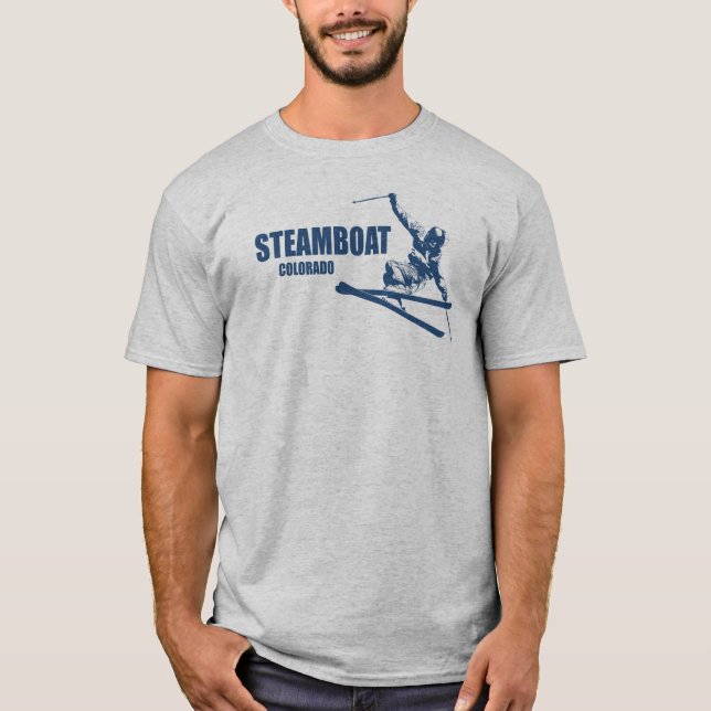 Steamboat Springs Colorado Skier T-Shirt (Front)