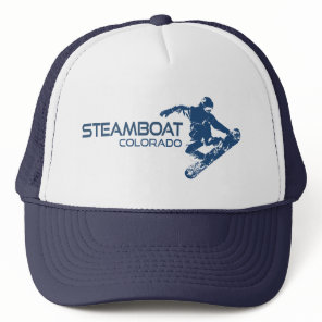 Steamboat Springs Colorado Snowboarder Trucker Hat